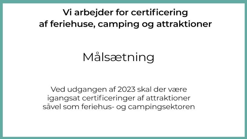 Strategi - certificering af overnatningssteder