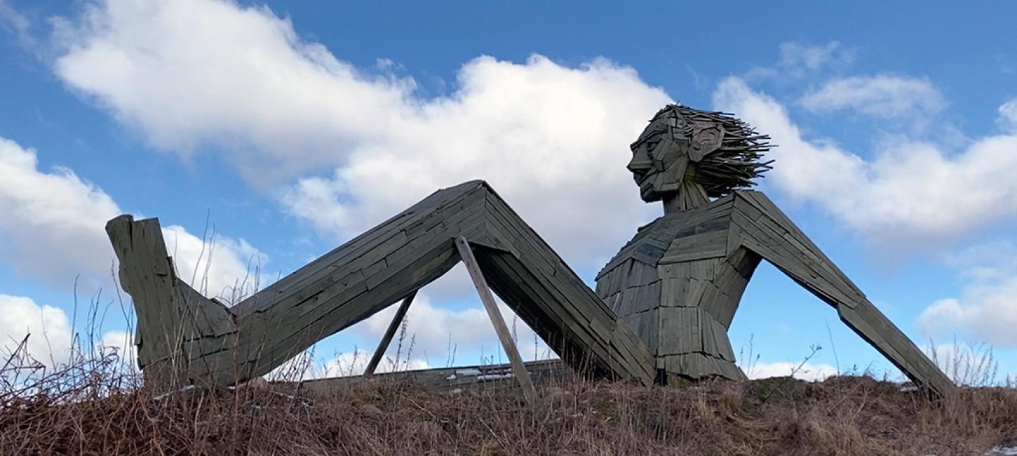 Trolden Ben Chiller, kunstner Thomas Dambo