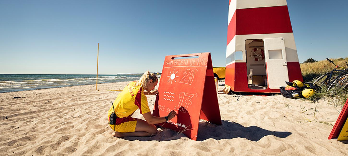 Livredder på Grenaa Strand på Djursland