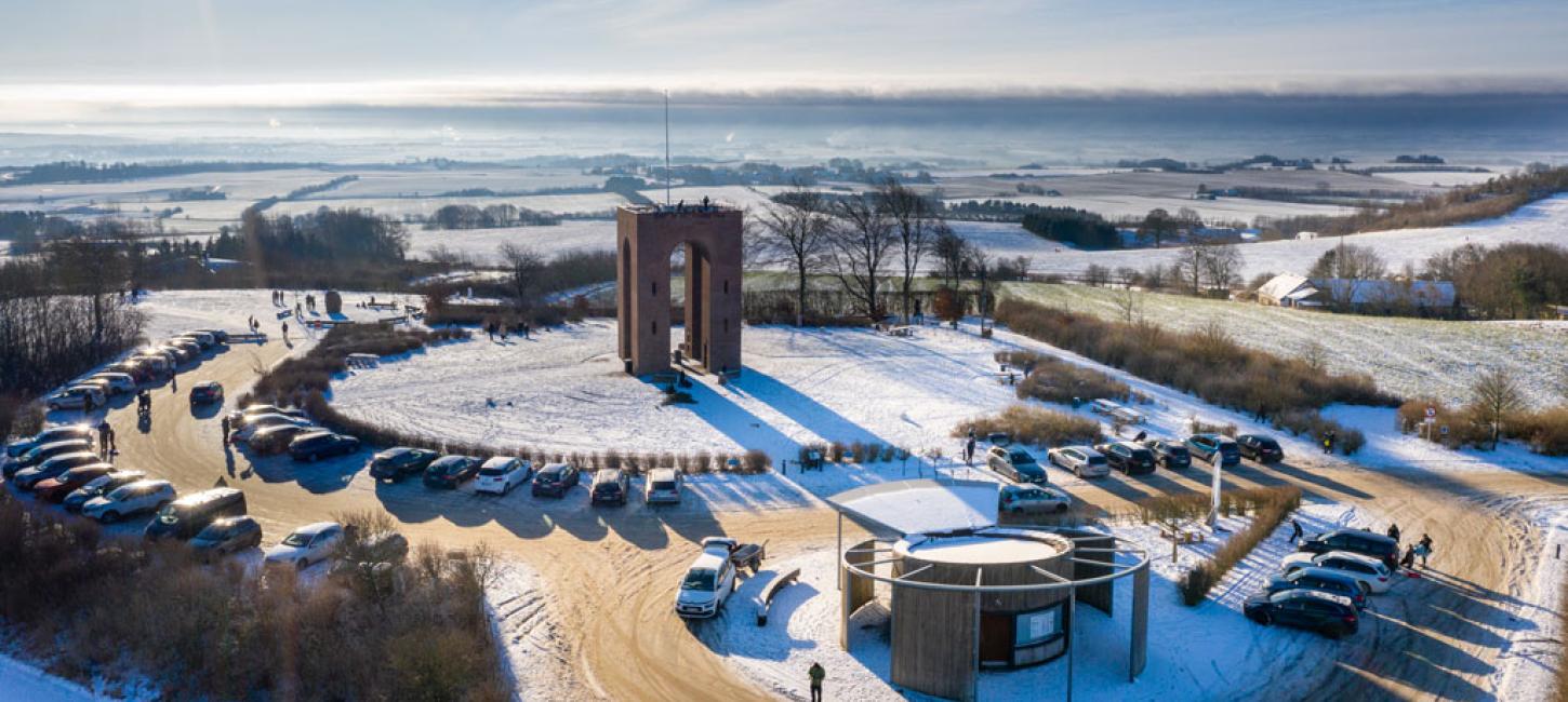 Vinter på Ejerbavnehøj ved Skanderborg