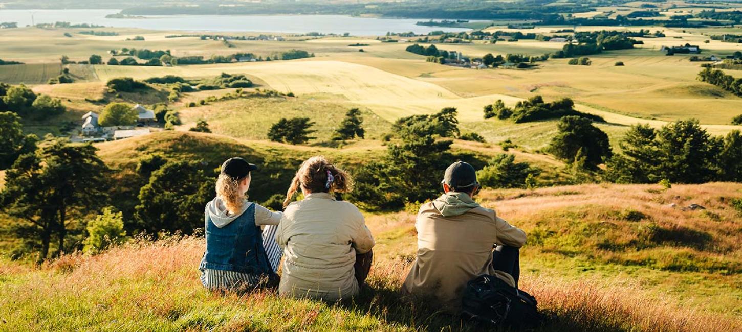 Venner på tur i Mols Bjerge på Djursland