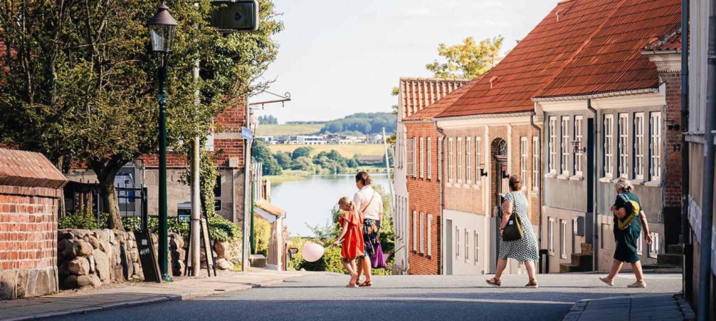 Familie på sommerferie i Viborg