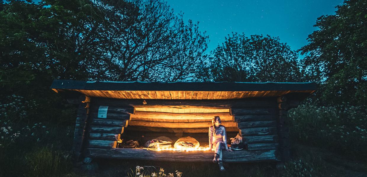 Shelter på Karpenhøj Naturcenter på Djursland