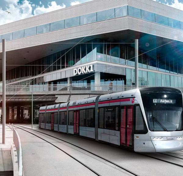Letbanen i Aarhus foran Dokk1