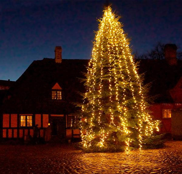Juletræ på torvet i Den Gamle By, Aarhus