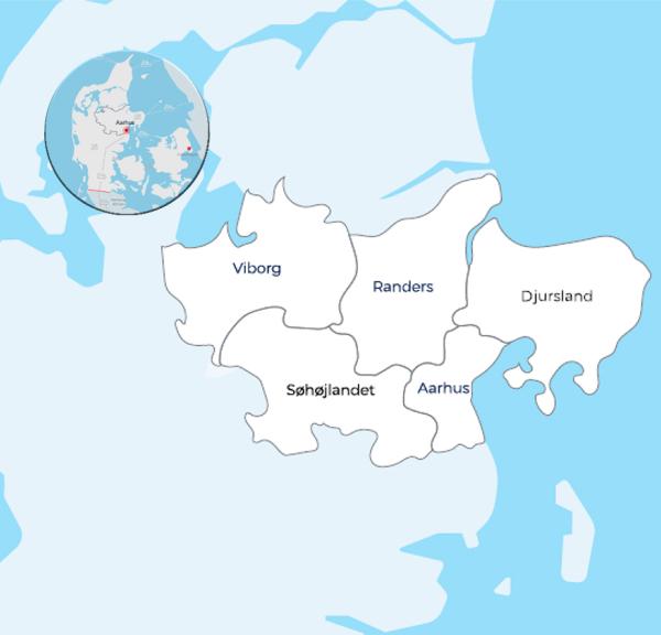 Aarhusregionen på kort