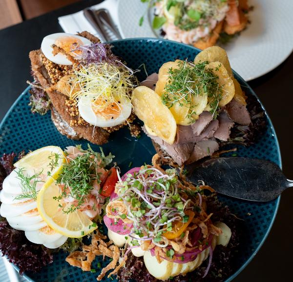 Smørrebrød på Restaurant Klokken i Aarhus