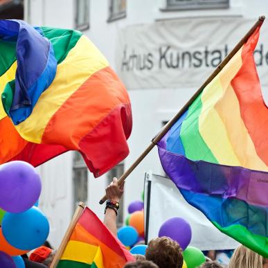 Pride flag i Aarhus