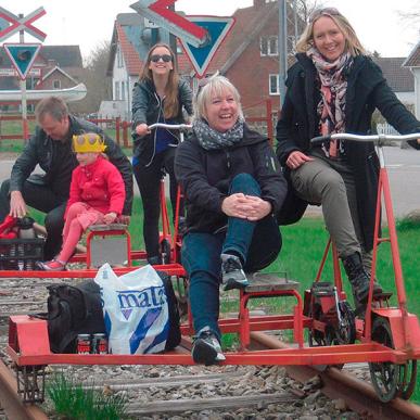 På skinnecykel mellem Randers og Allingåbro på Djursland