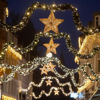 Julepynt i Viborgs gader