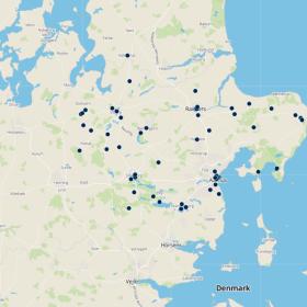 Kort over museer i Aarhusregionen