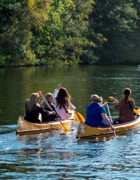 Canoe at Gudenaa near Silkeborg