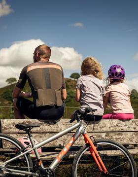 Family on a bike holiday
