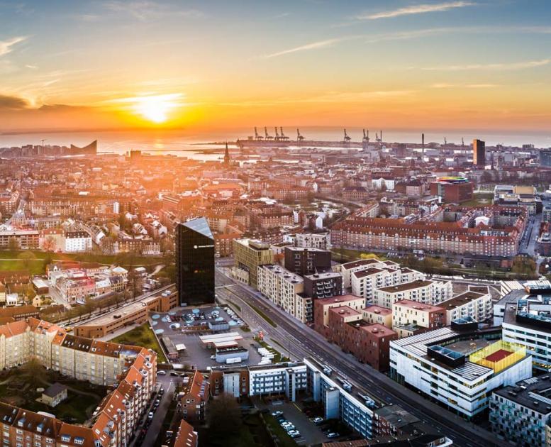 Aarhus ved solopgang